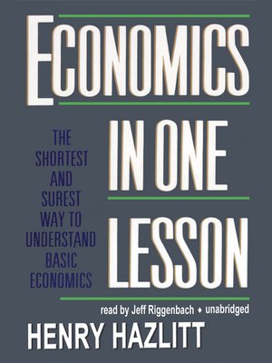 cover image of Economics in One Lesson